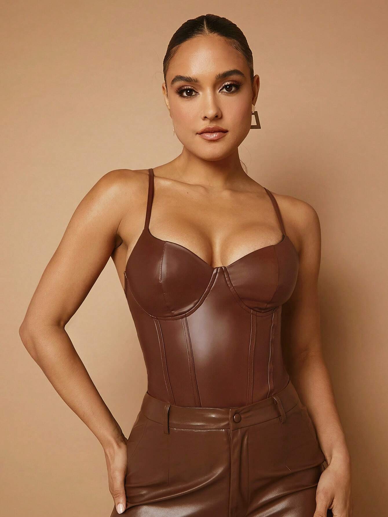 Body de Couro Alça
