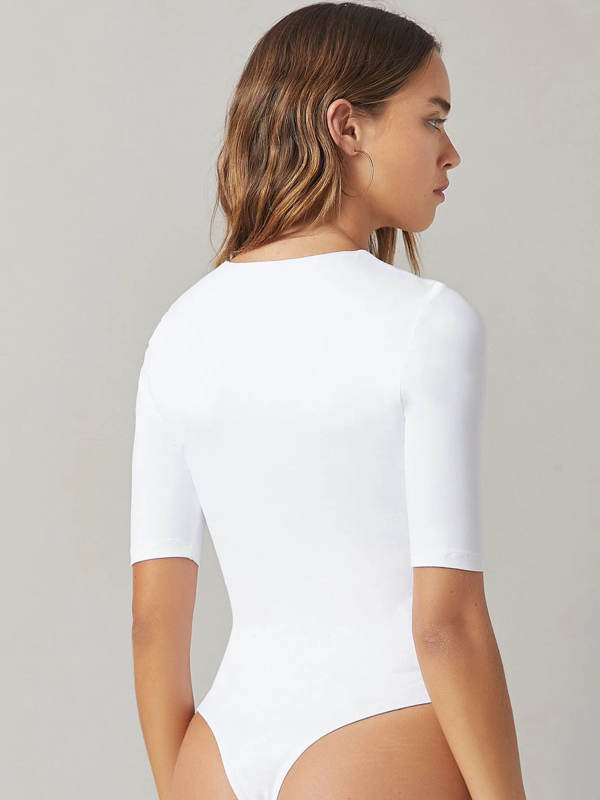 Body Slim Basic com Decote V