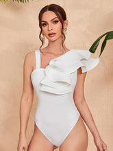 Body Elegante Plissado Assimétrico