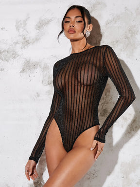 Body Tule Listras Verticais