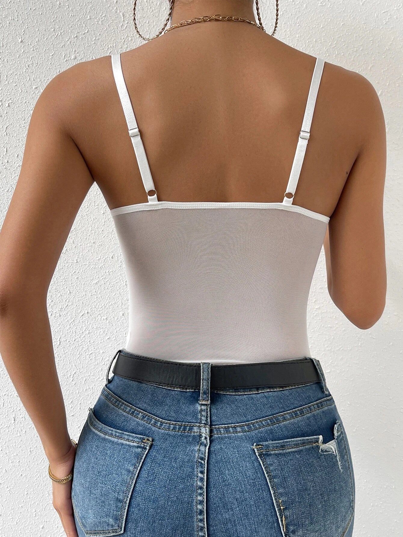 Body Renda Alça Fina