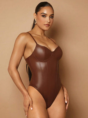 Body de Couro Alça