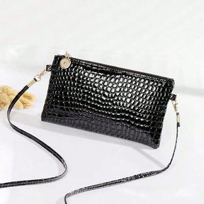Bolsa de Festa Transversal em Couro Crocodilo (ÚLTIMAS UNIDADES)