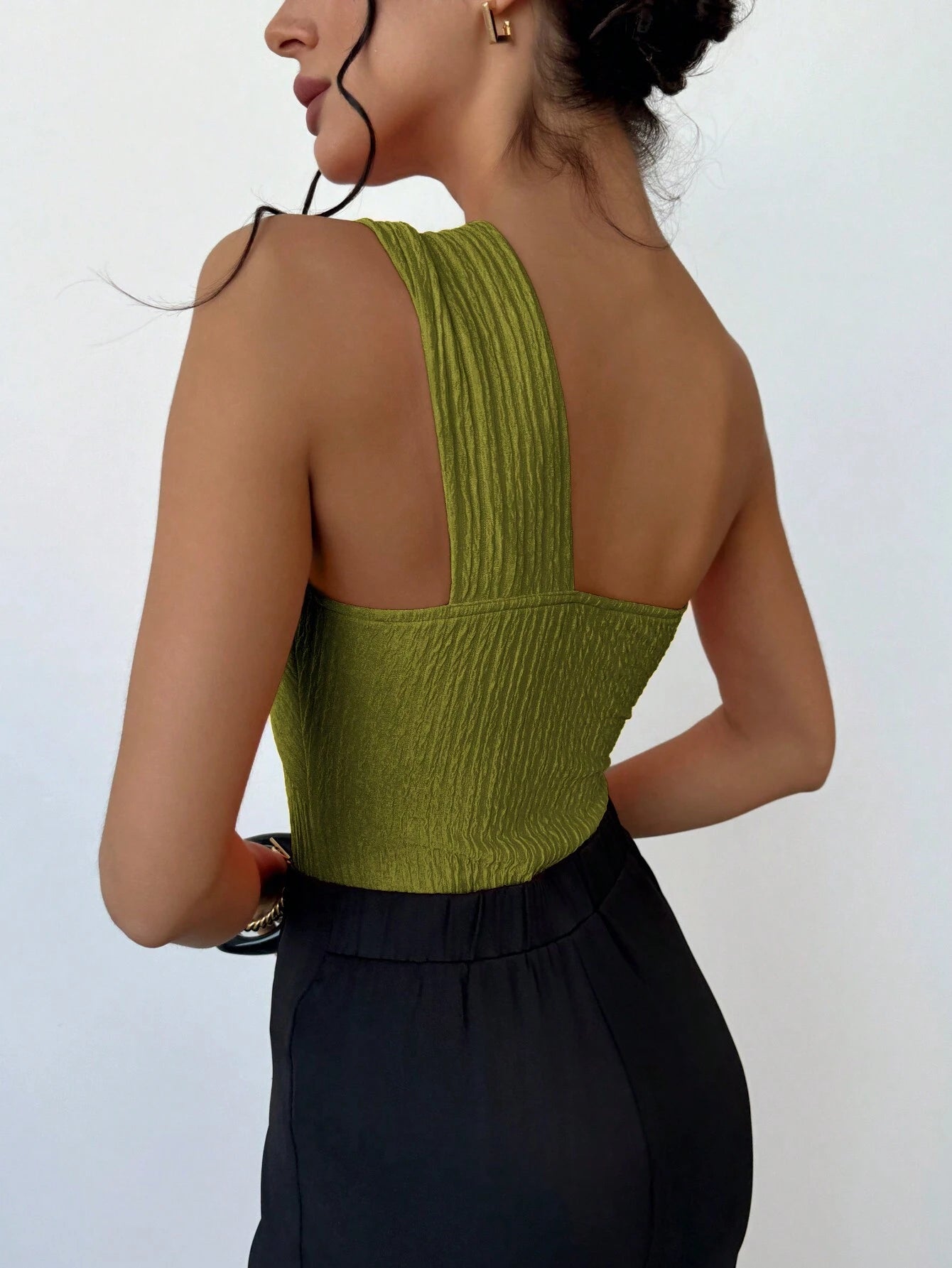 Body Texturizado Ombro Só