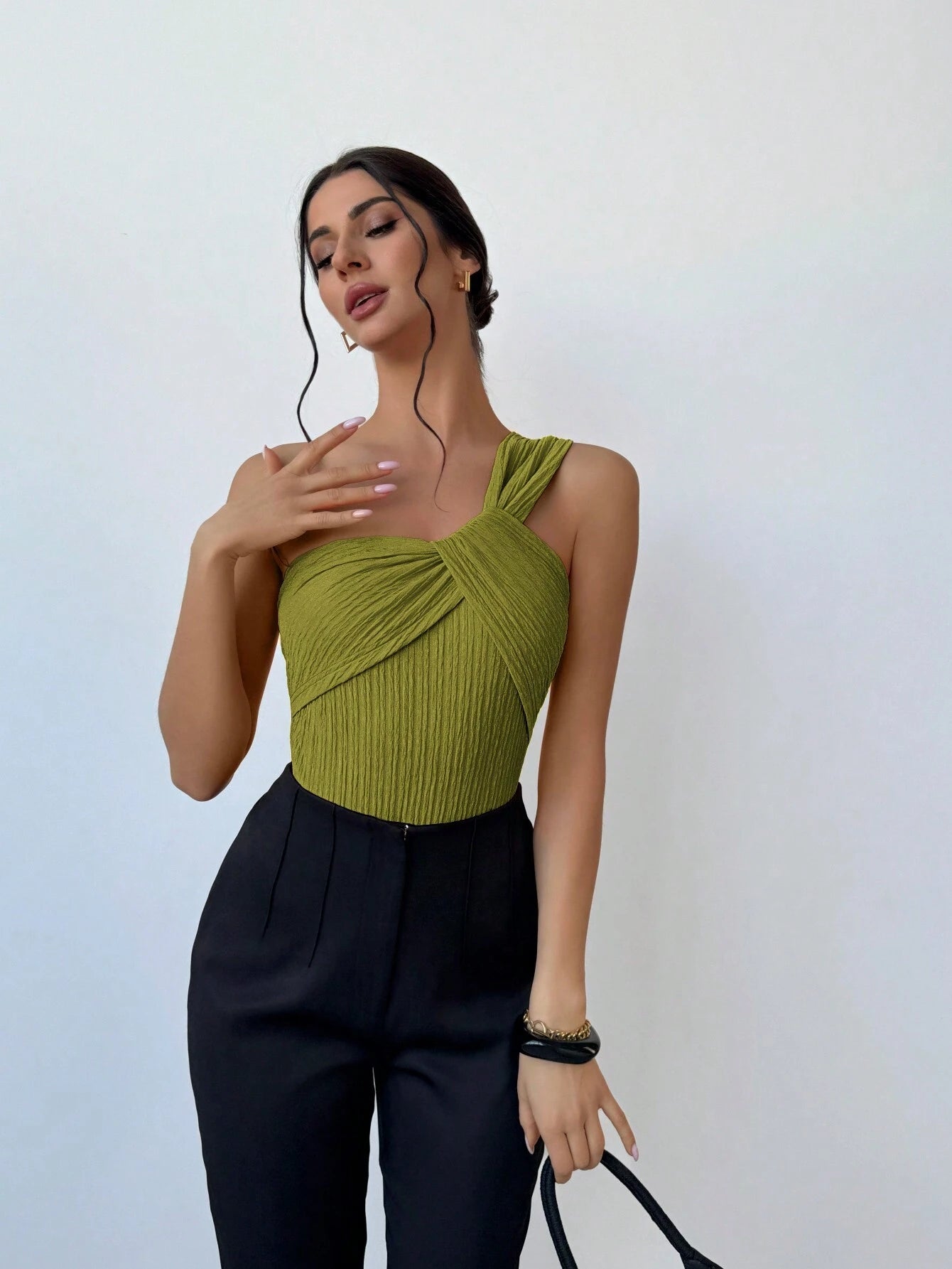 Body Texturizado Ombro Só