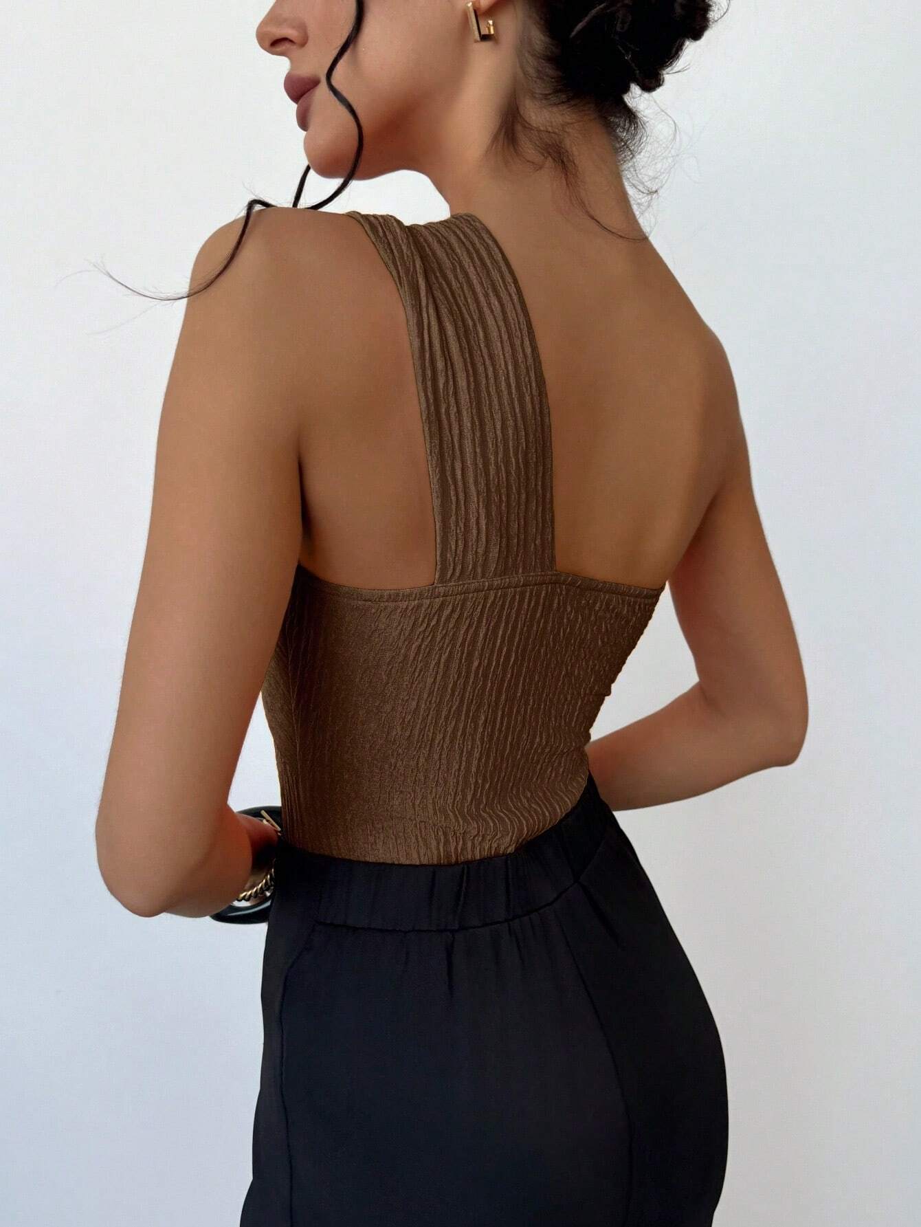 Body Texturizado Ombro Só