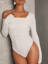 Body Gola Assimétrica Manga Longa