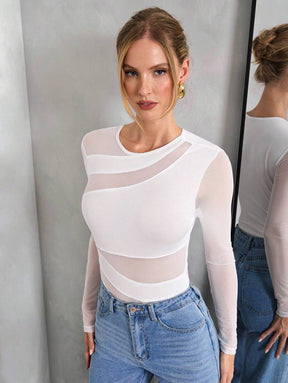 Body Tule Recortes Modeladores