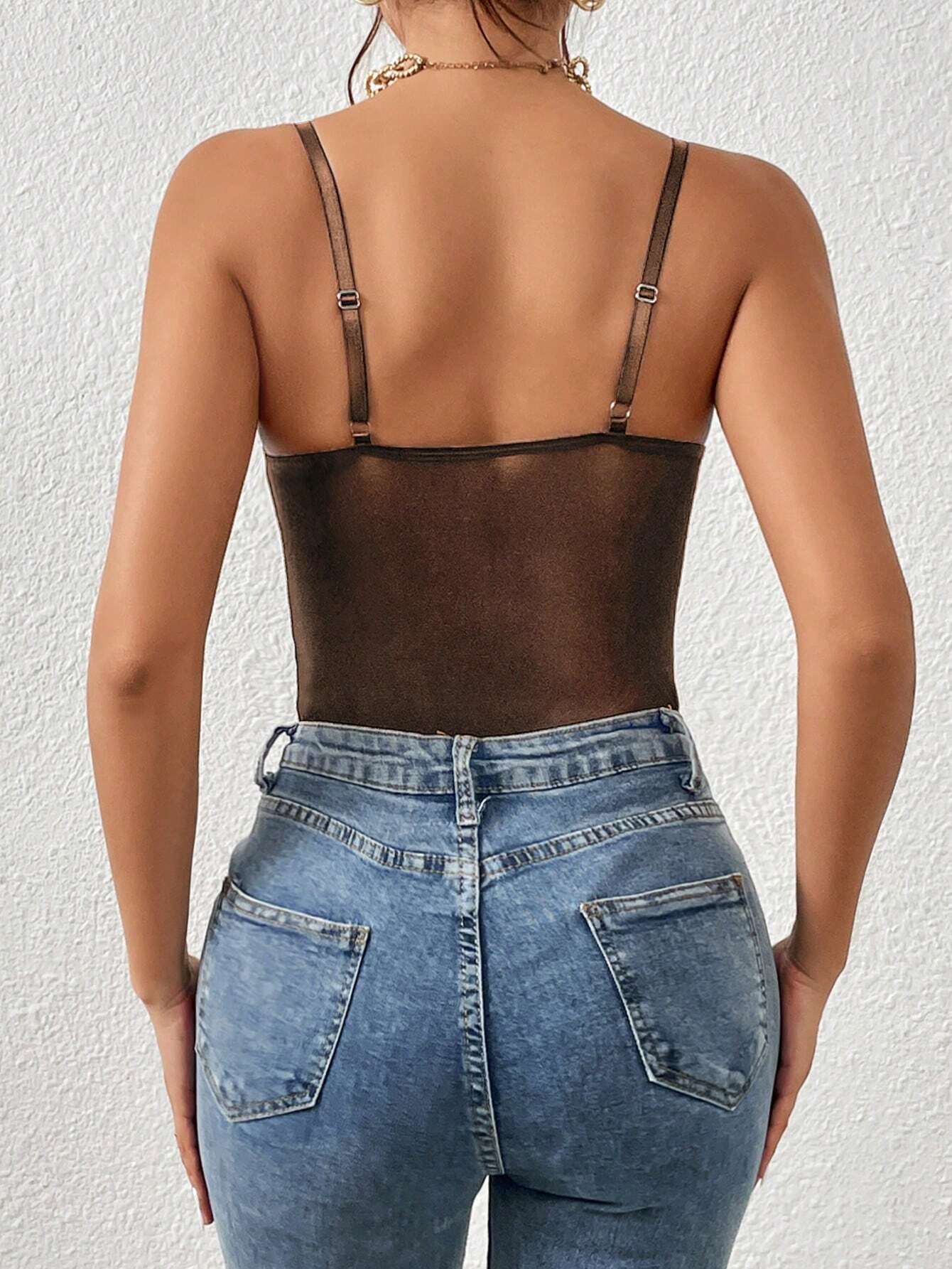 Body Renda Alça Fina
