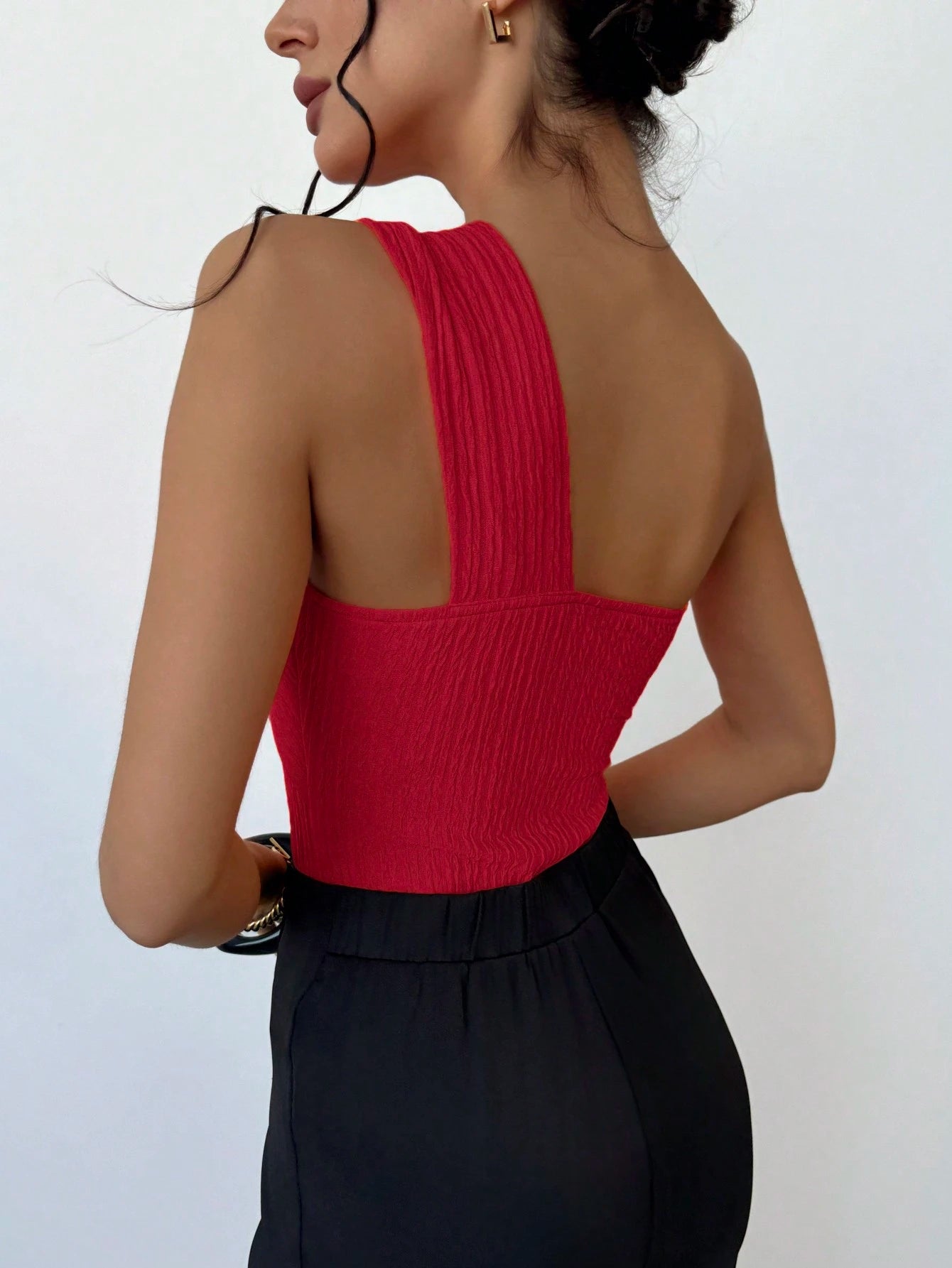 Body Texturizado Ombro Só