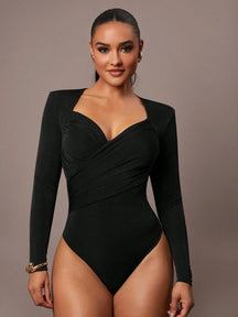 Bodysuit Drapeado com Ombreira