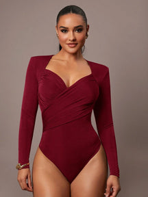 Bodysuit Drapeado com Ombreira