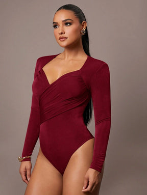 Bodysuit Drapeado com Ombreira