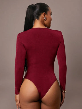 Bodysuit Drapeado com Ombreira