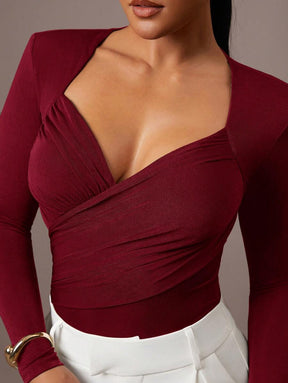 Bodysuit Drapeado com Ombreira