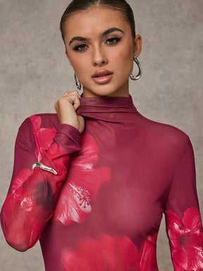 Body Tule Red Rose