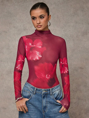 Body Tule Red Rose