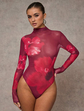 Body Tule Red Rose