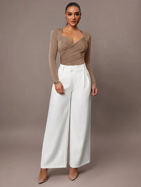 Bodysuit Drapeado com Ombreira