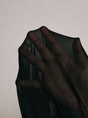 Body Tule detalhe Enrugado