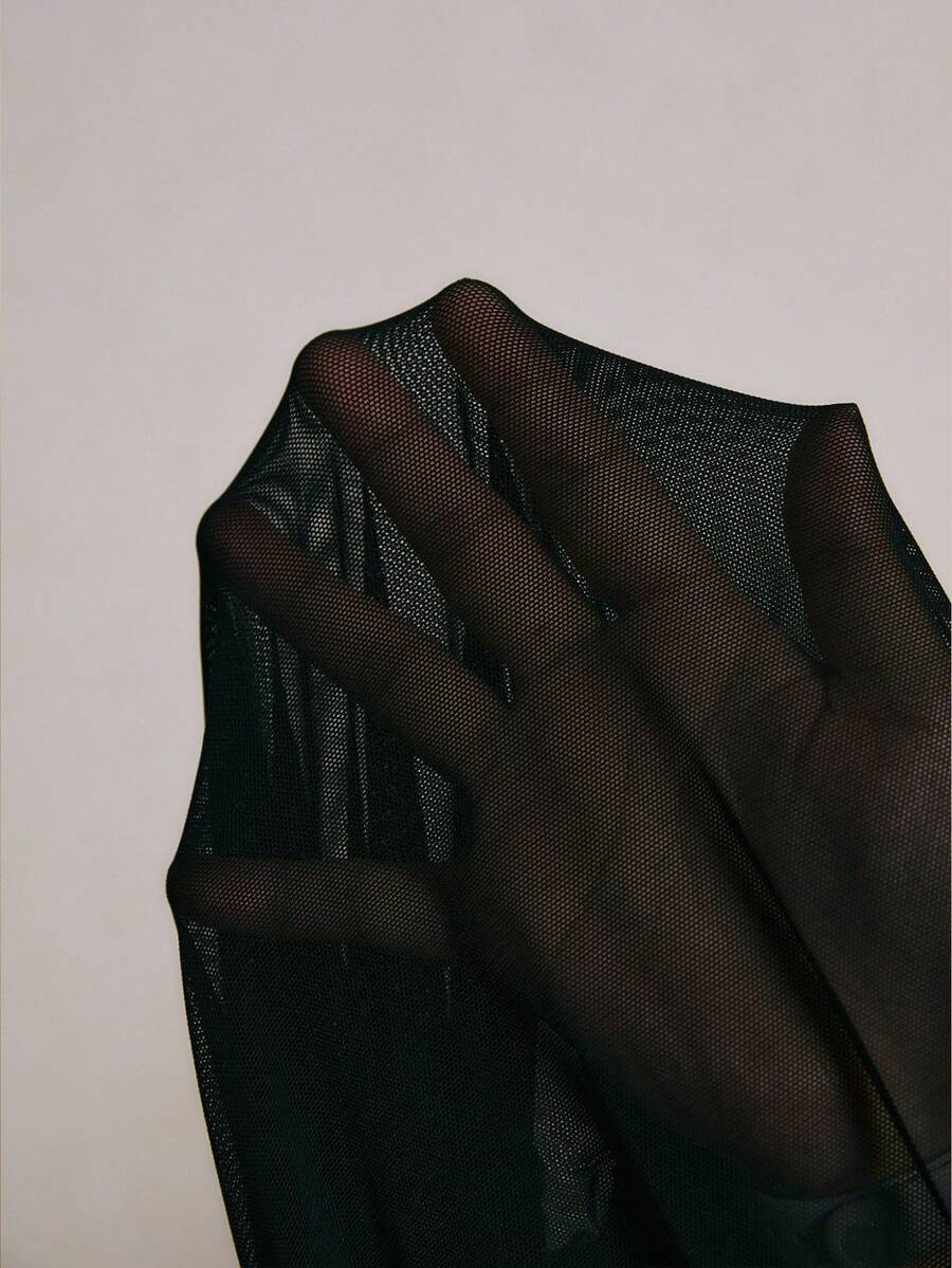 Body Tule detalhe Enrugado