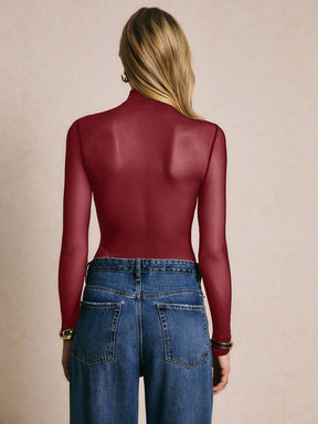 Body Tule detalhe Enrugado