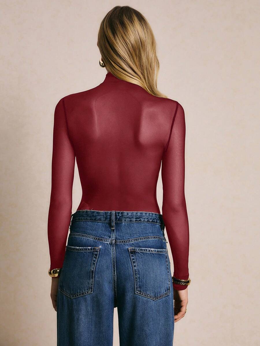 Body Tule detalhe Enrugado