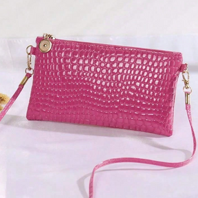 Bolsa de Festa Transversal em Couro Crocodilo (ÚLTIMAS UNIDADES)