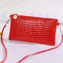 Bolsa de Festa Transversal em Couro Crocodilo (ÚLTIMAS UNIDADES)